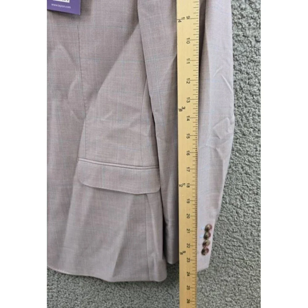 Tayion Collection Regular-Fit Suit Jacket Men's 44R Pink Button Closure L/S